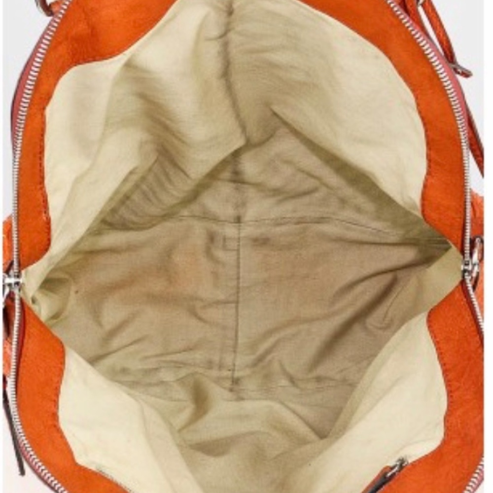 Chloe Orange Leather And Python Large Dome Padding - image 8